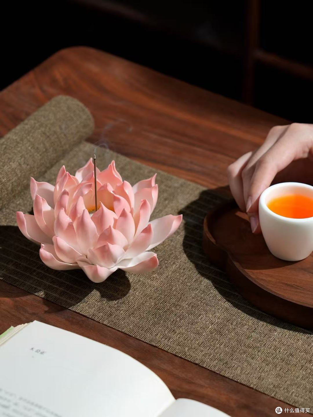 东方泥土非遗瓷花莲花摆件|茶室佛堂的禅意治愈感拉满✨