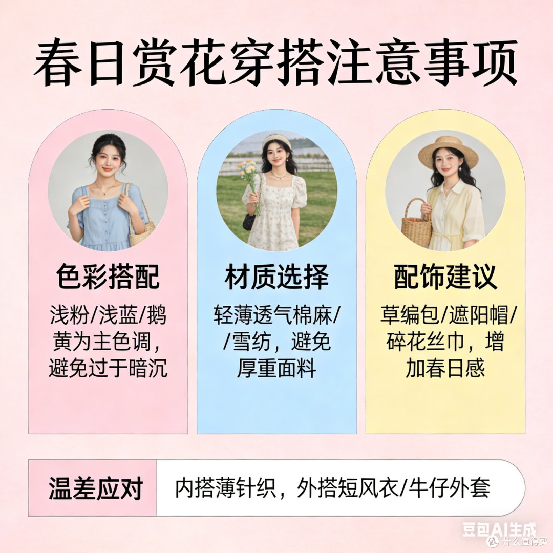 春日赏花穿搭注意事项