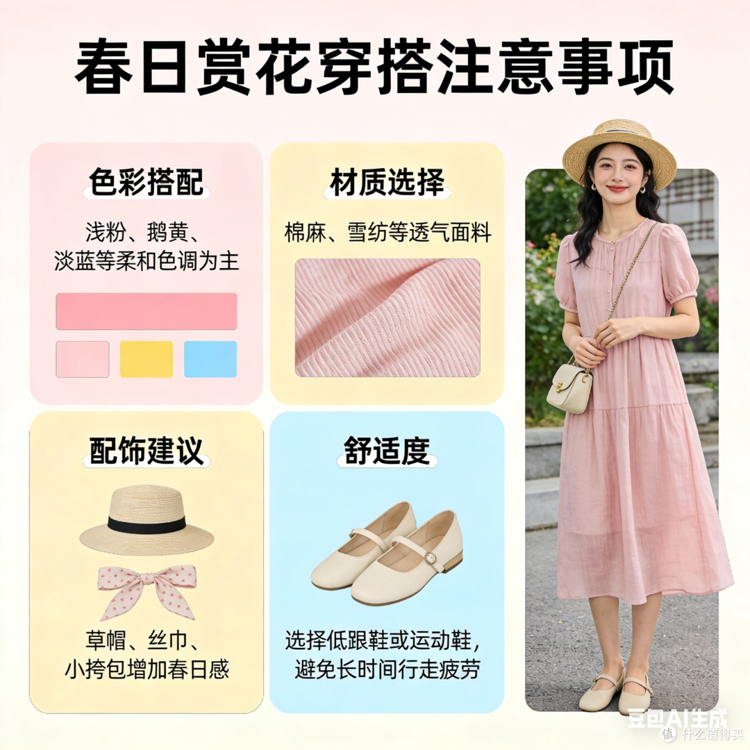 春日赏花穿搭注意事项