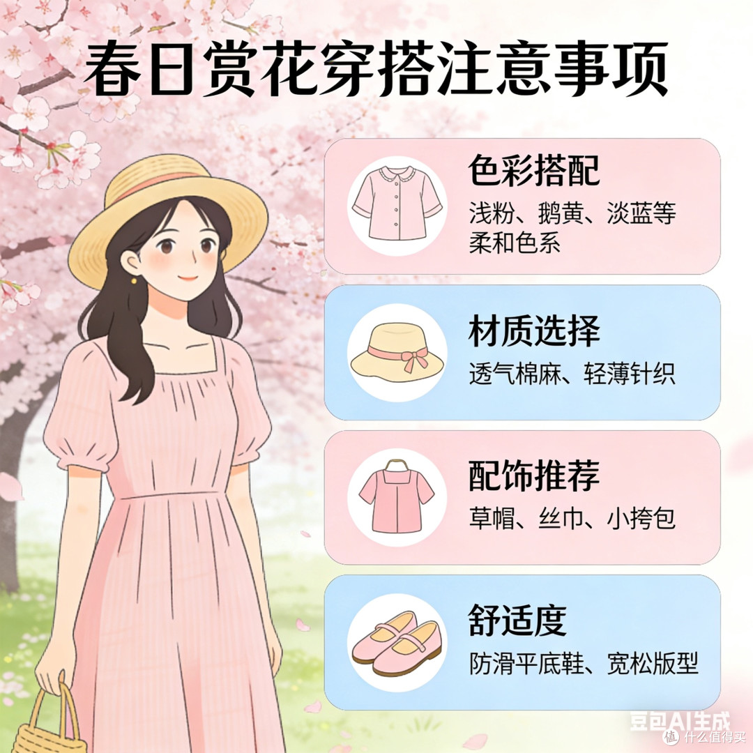 春日赏花穿搭注意事项