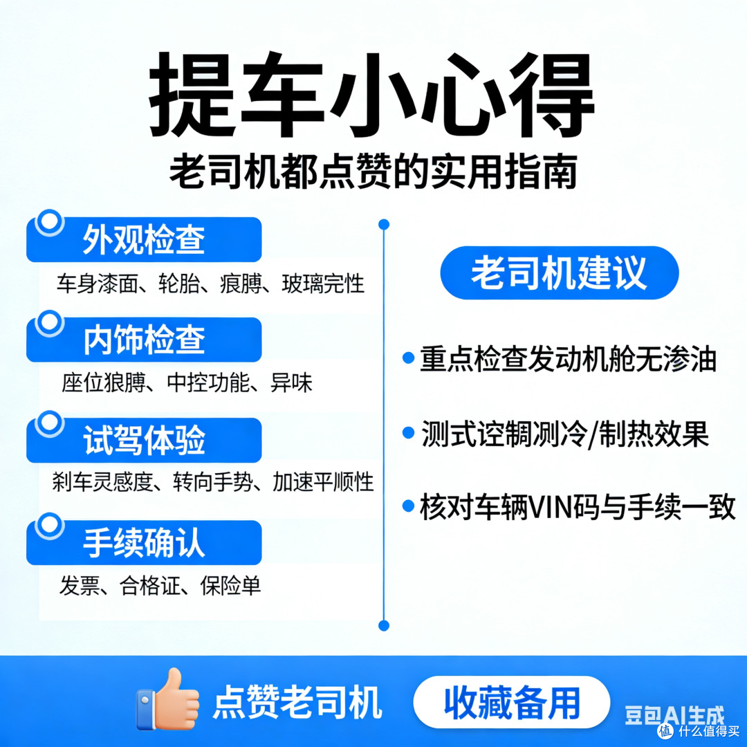 提车小心得,老司机都点赞!