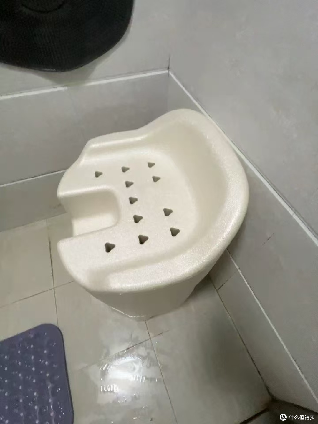 作为科技EPP凹槽洗澡凳|老人孕妇浴室安全感拉满✨