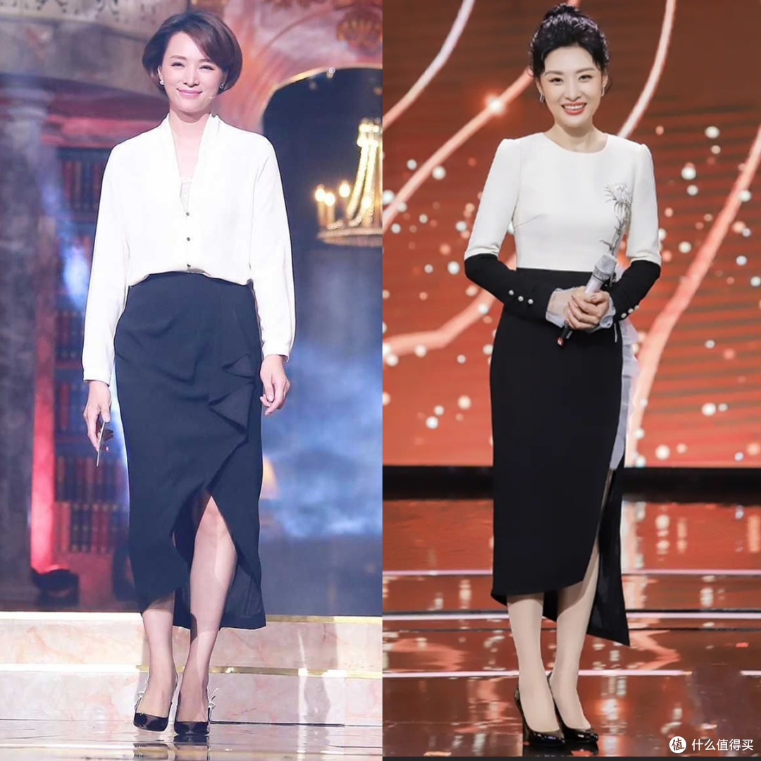看了董卿和周涛,发现中年女人:裙不配丝袜,不披金挂银更高级!