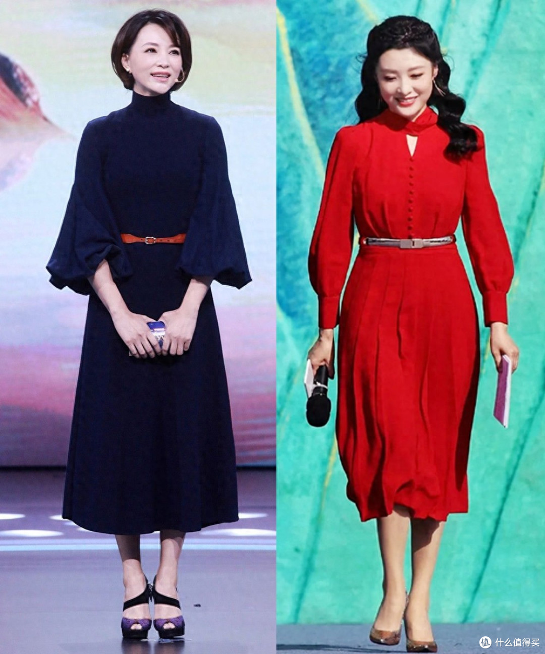 看了董卿和周涛,发现中年女人:裙不配丝袜,不披金挂银更高级!