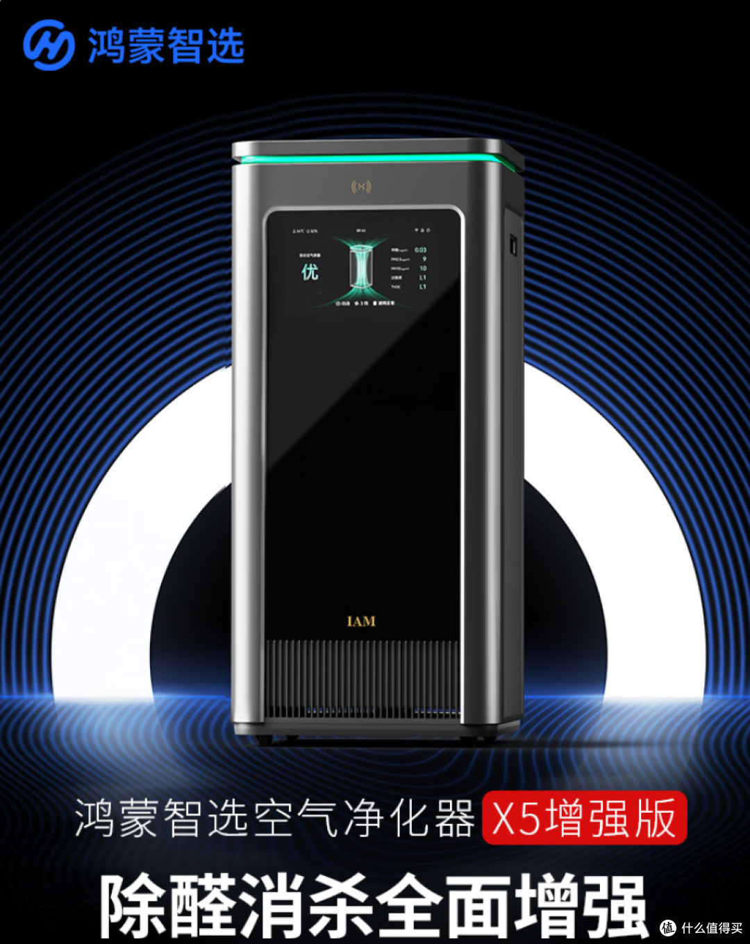 鸿蒙智选IAM智能消毒空气净化器鸿蒙X5增强版长效净化机 深度分析