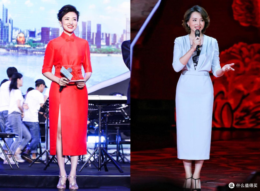 看董卿，再看周涛：发现有品位的女人，穿裙子不搭配丝袜、不过膝