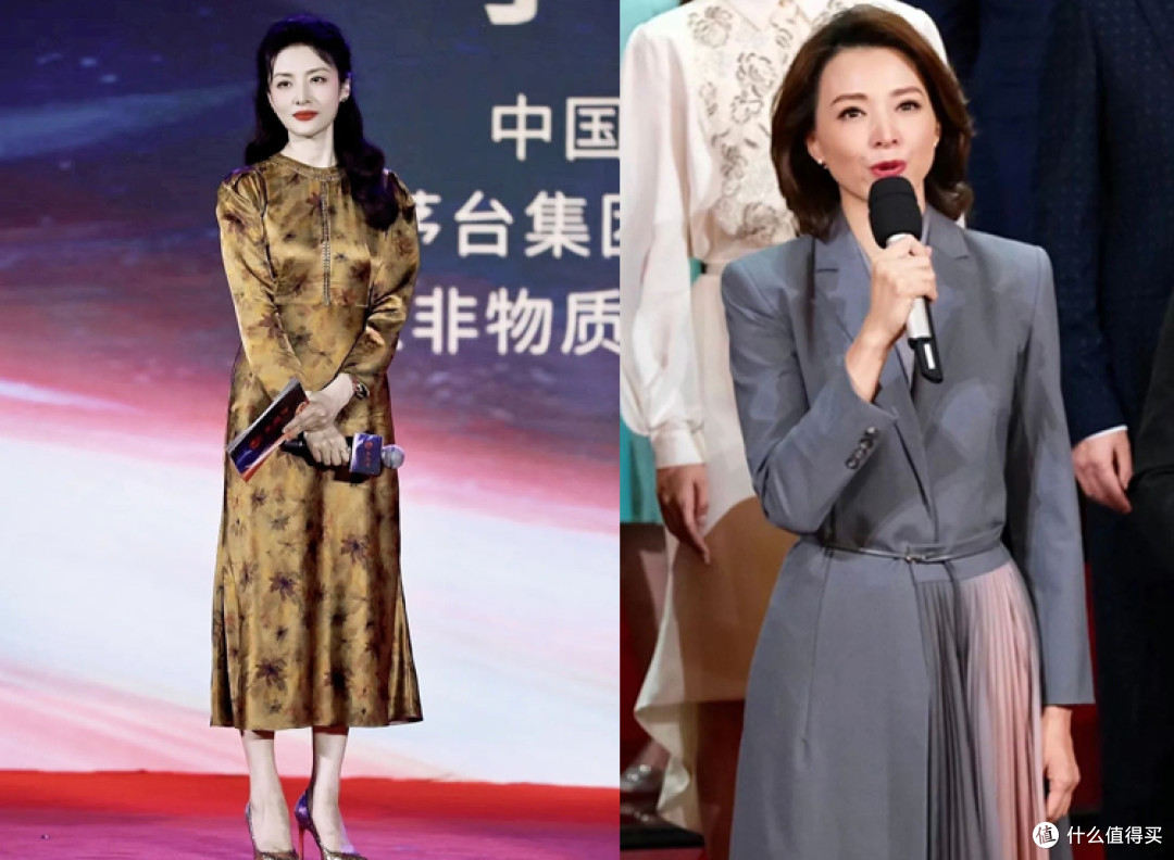 看董卿，再看周涛：发现有品位的女人，穿裙子不搭配丝袜、不过膝