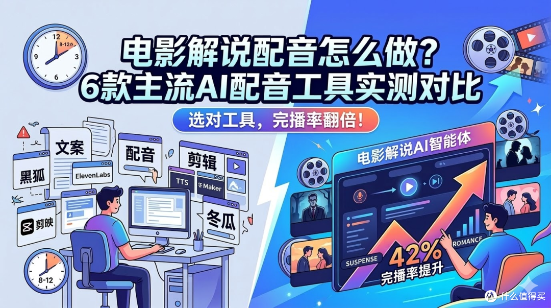 电影解说配音怎么做?6款主流AI配音工具实测对比