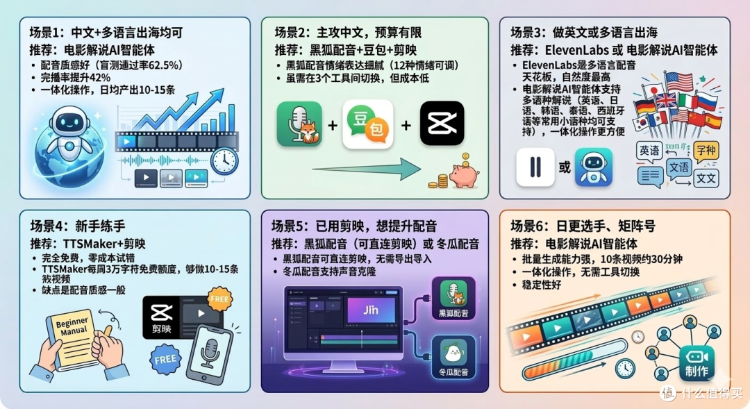 电影解说配音怎么做?6款主流AI配音工具实测对比