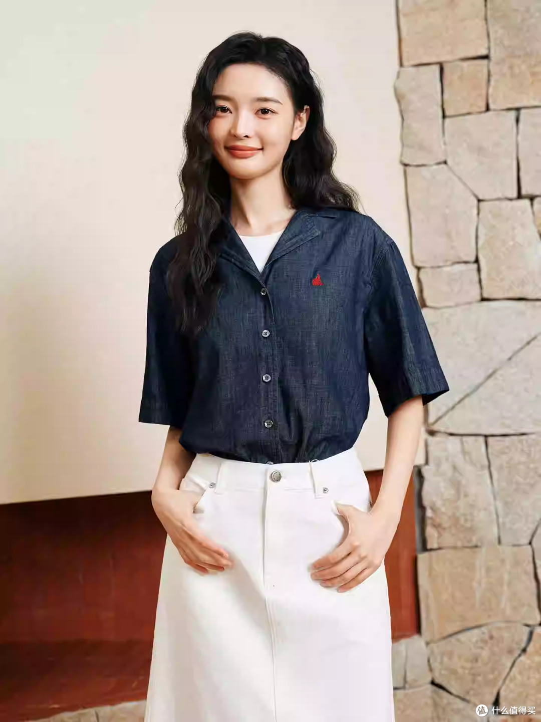 【新品】BEANPOLE滨波 2026年春季女士时尚气质纯棉牛仔短袖衬衫