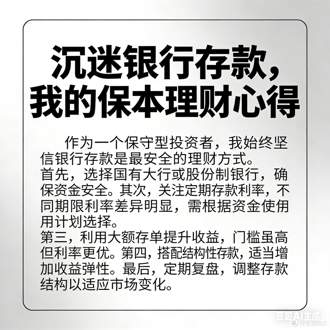 银行存款的安心理财之道