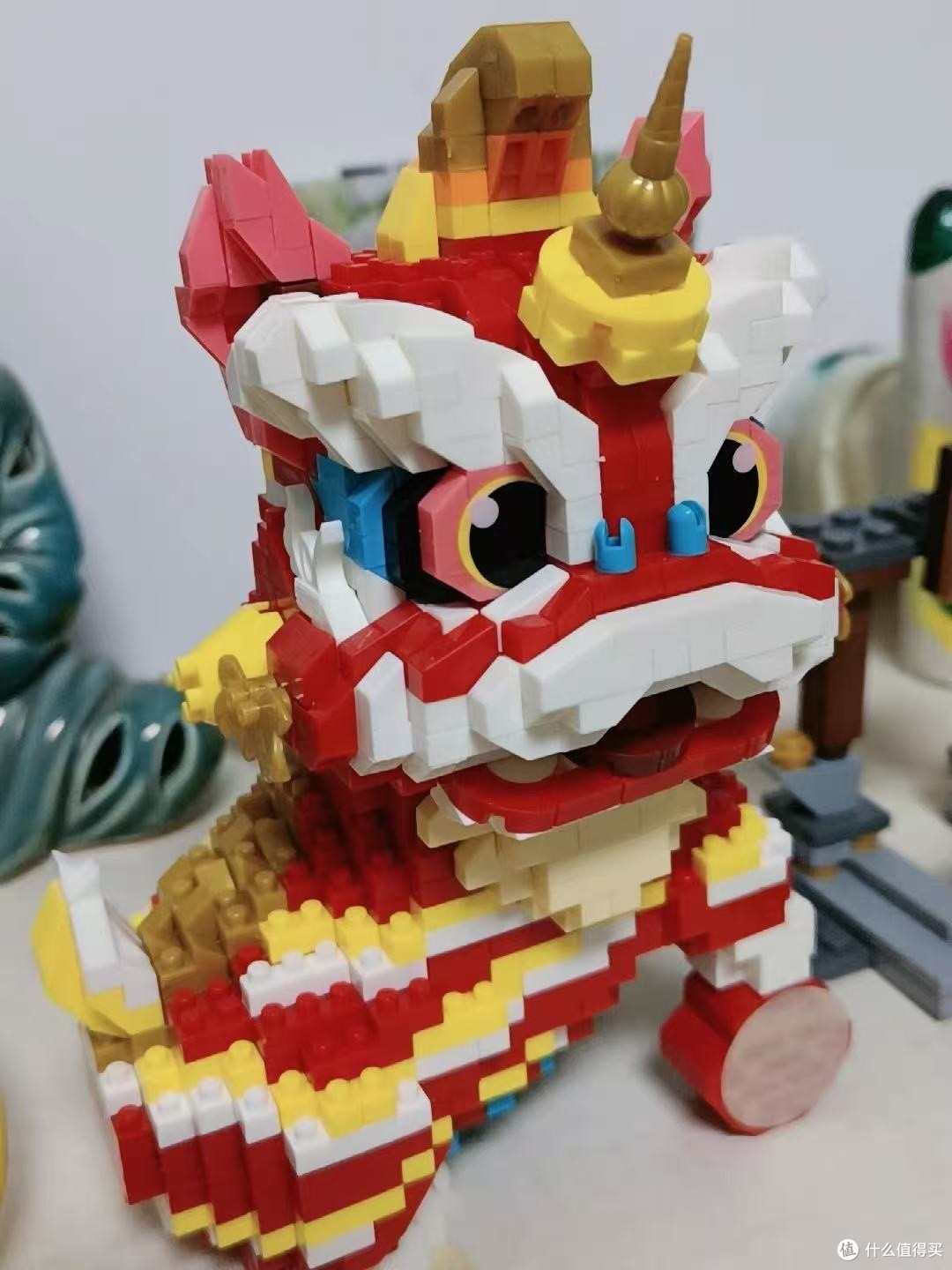 拼完太震撼了！这醒狮积木让我国潮魂燃烧