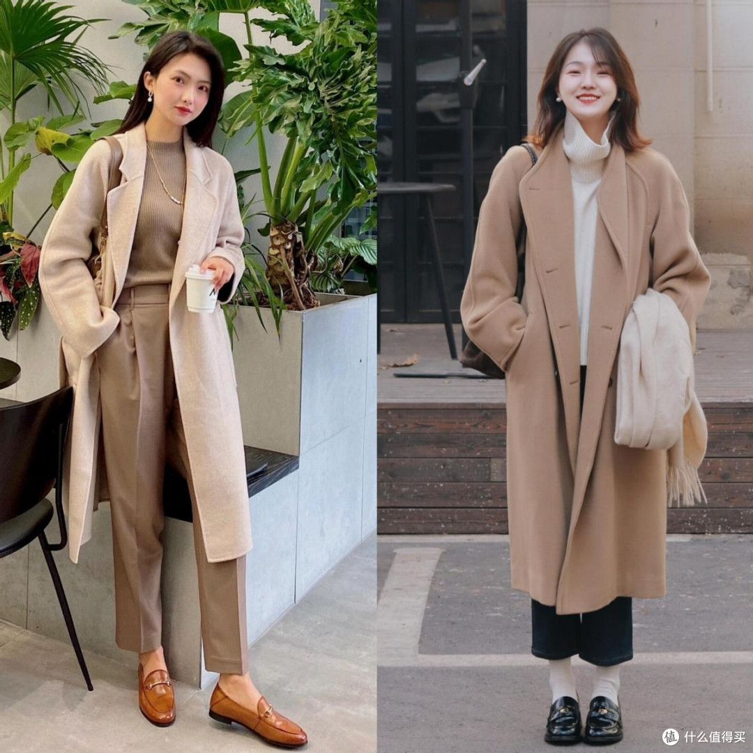 如今美拉德色系穿搭不兴了，很多人在穿“基础色”大衣，太时髦了