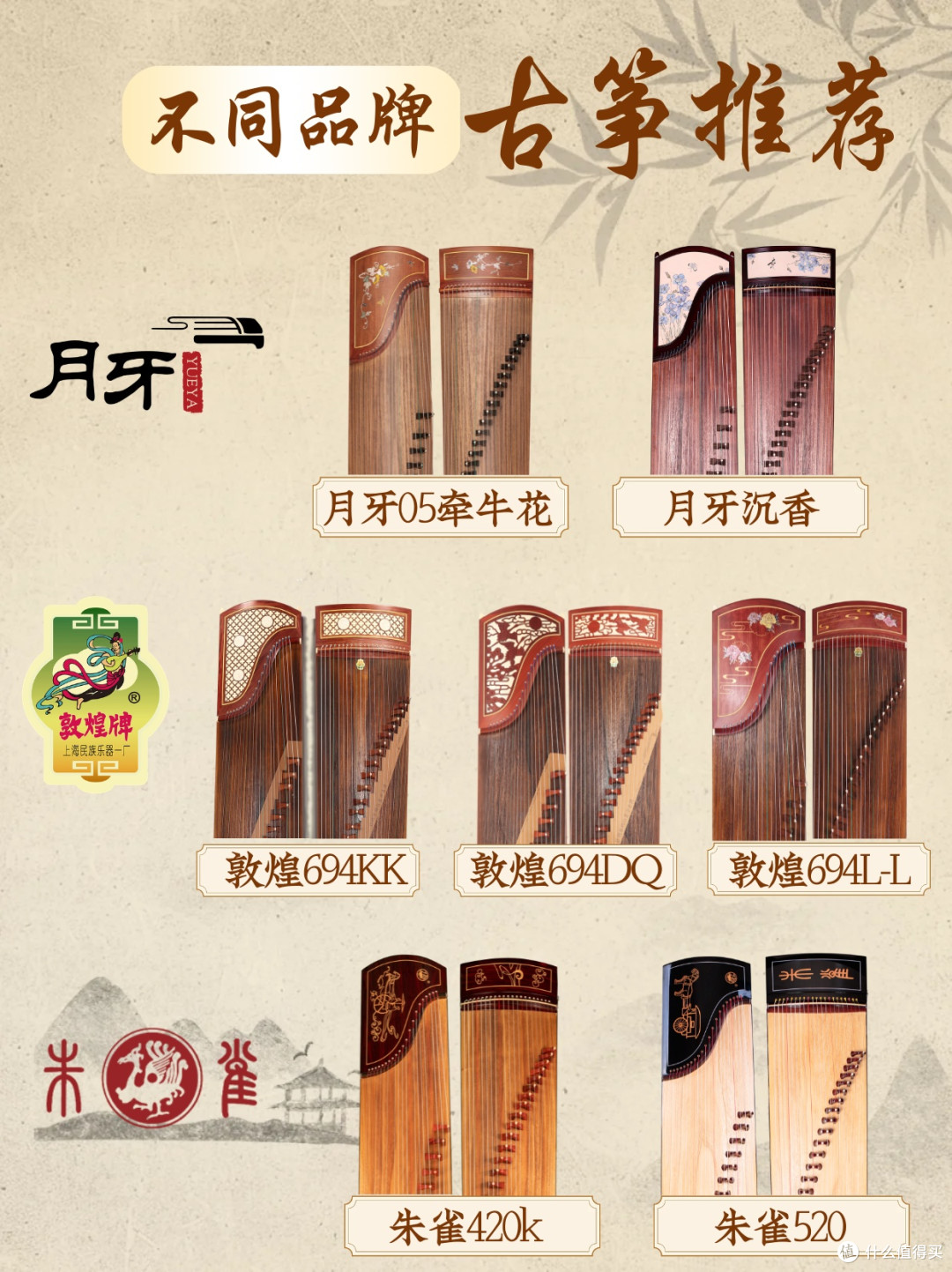 初学买古筝怎么选?|不同品牌古筝型号推荐