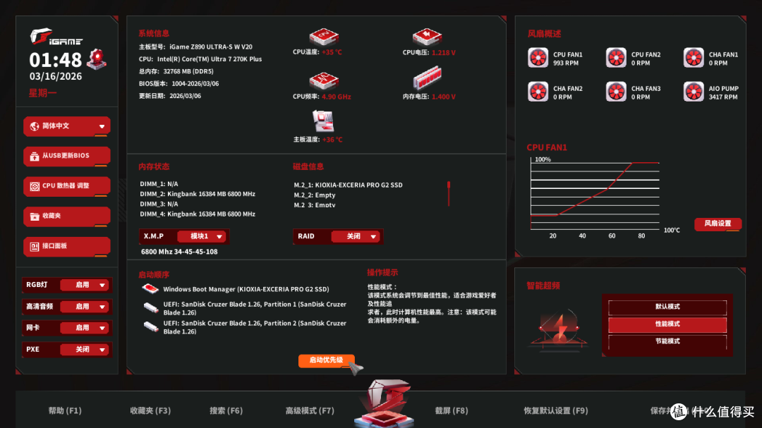英特尔 酷睿 Ultra 7 270K Plus+Z890 ULTRA-S:次旗舰平替285K?