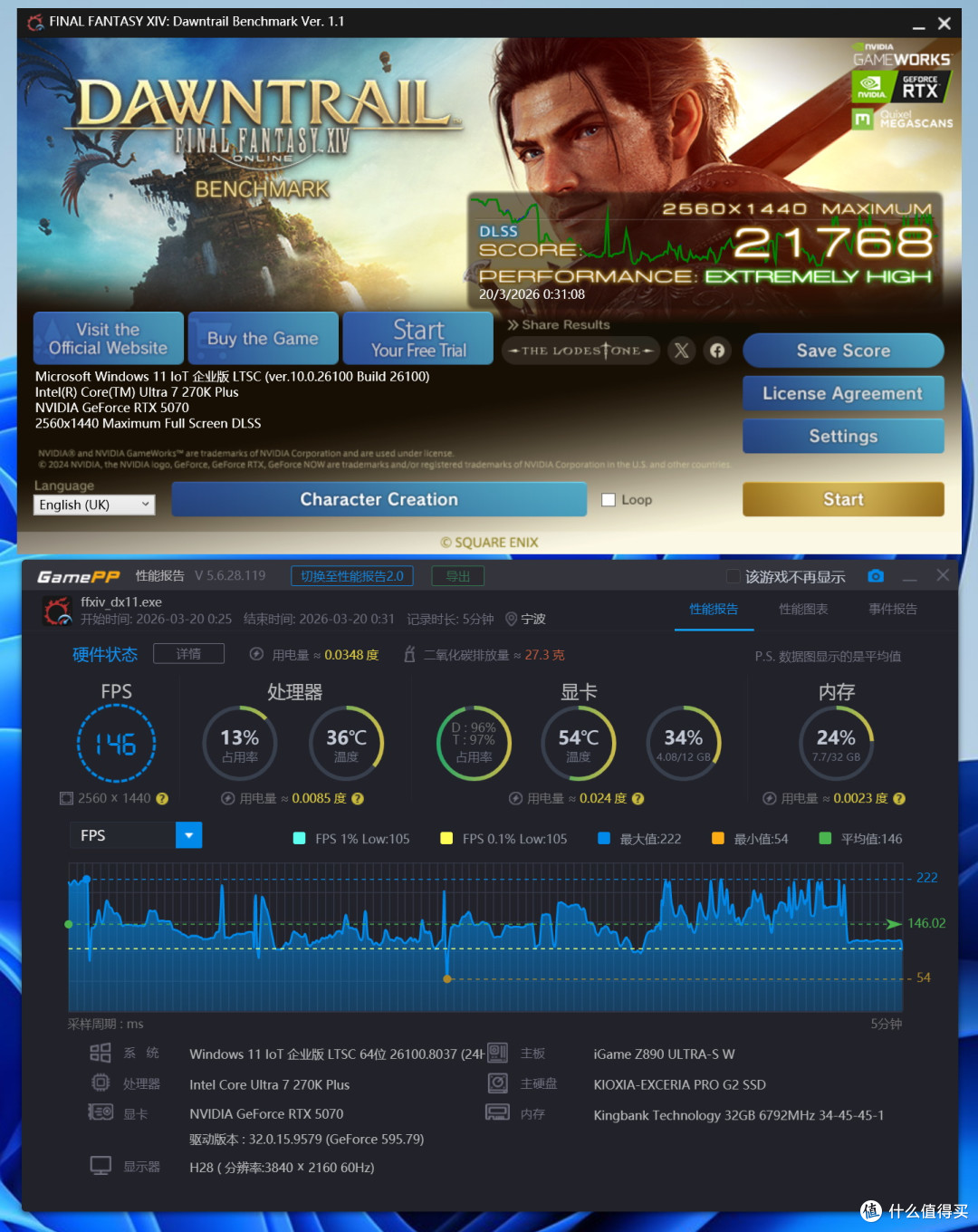 英特尔 酷睿 Ultra 7 270K Plus+Z890 ULTRA-S:次旗舰平替285K?
