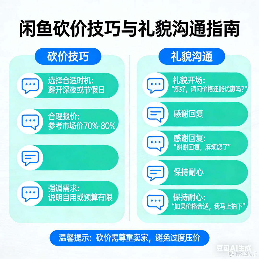 闲鱼砍价技巧与礼貌沟通