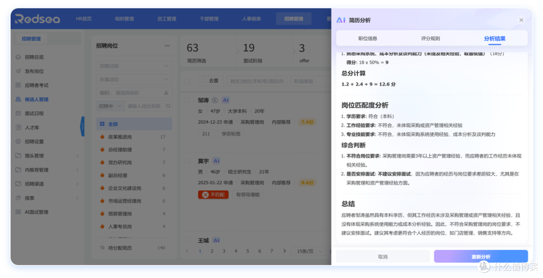 红海云-AI智能简历分析