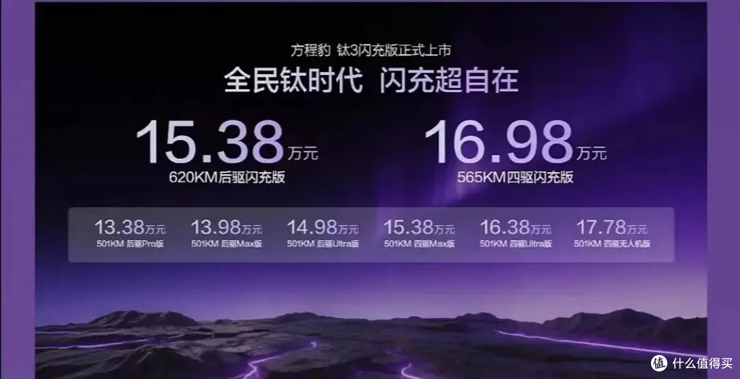 15万级卷王来了!方程豹钛3闪充版上市,真的不讲武德!