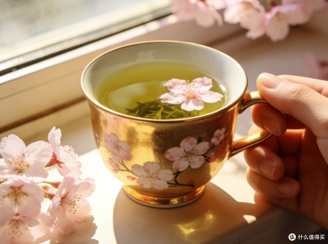 樱花绿茶：春日限定的诗意茶饮