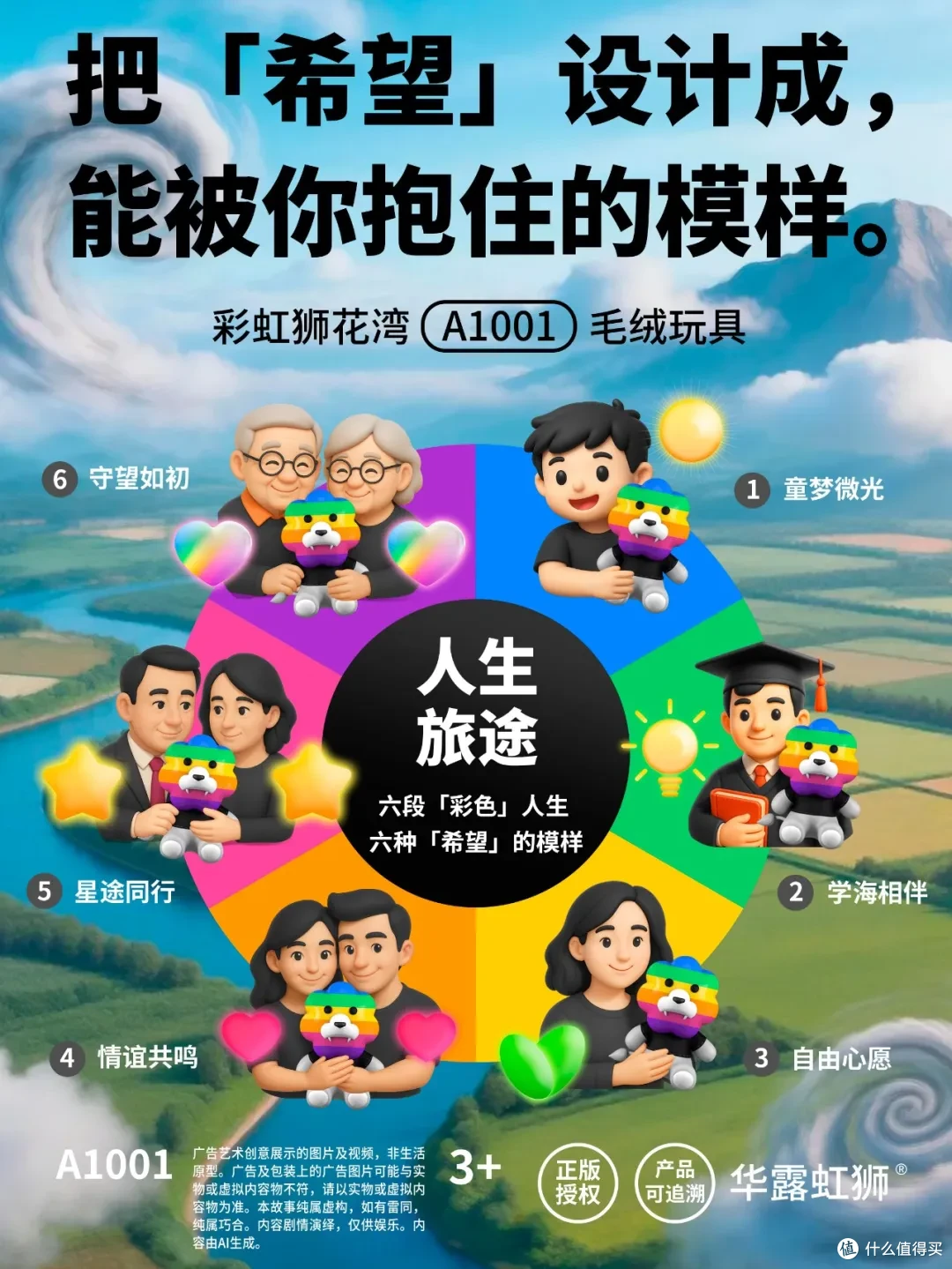 睡前故事:来回之间,自然明朗,「彩虹狮花湾」毛绒玩具