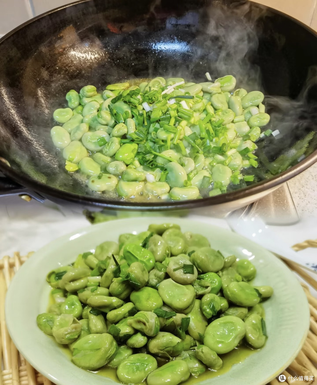 春日美食 葱油蚕豆