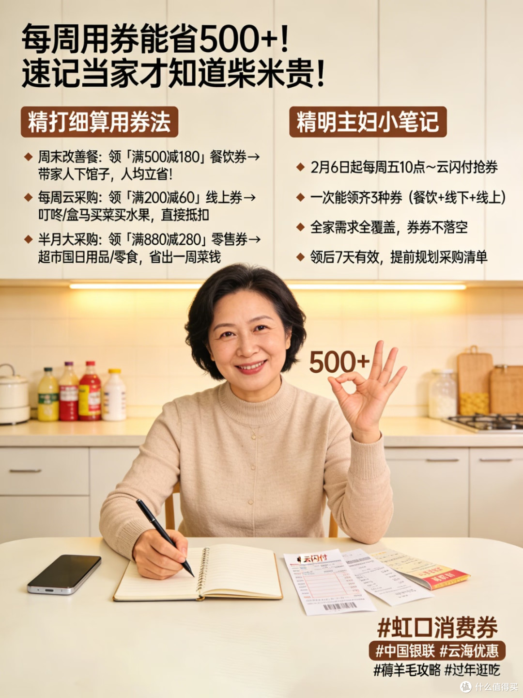 主妇精明算|靠云闪付每周省500+,持家真的有技巧