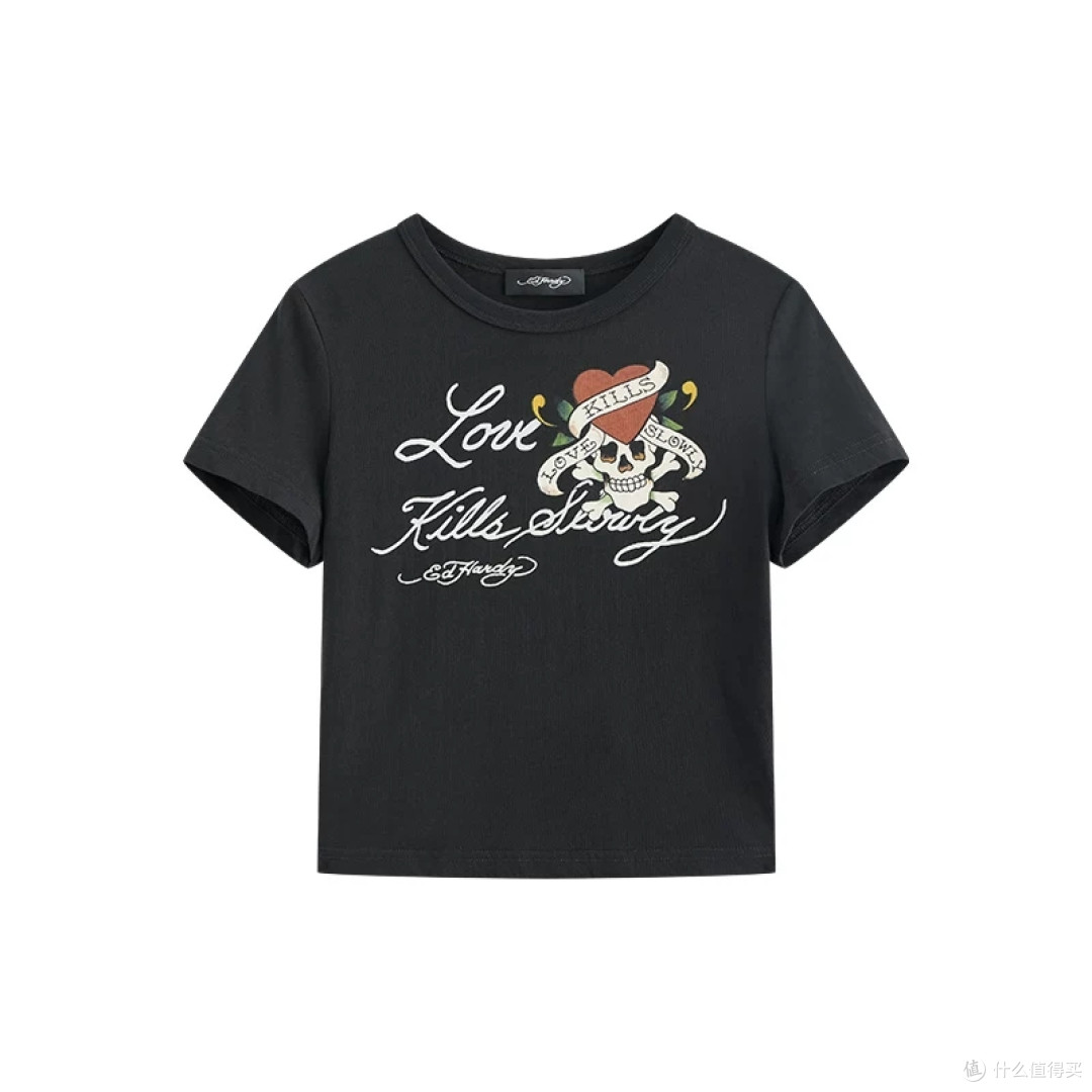 酷飒本命黑 T！Ed Hardy 这件夏季新款直接焊在身上