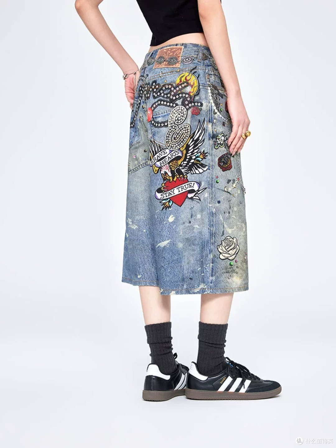 金婧同款封神!Ed Hardy 牛仔百慕大短裤甜酷拉满