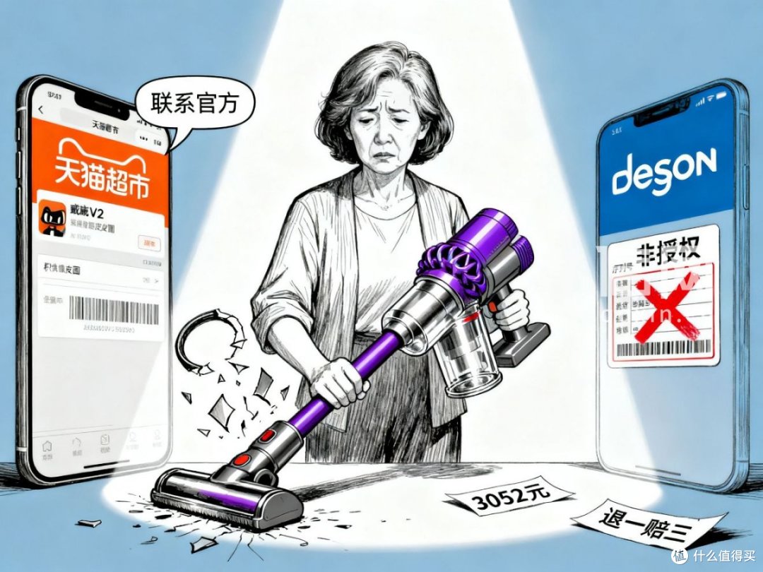 天猫超市买的吸尘器坏了 戴森称非授权渠道拒不保修
