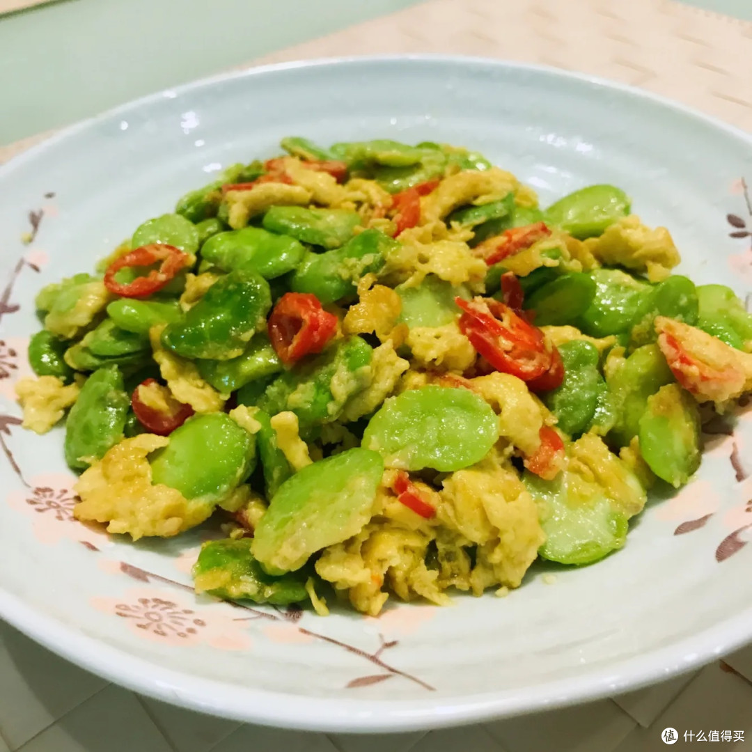 春日蚕豆炒蛋,鲜香软糯