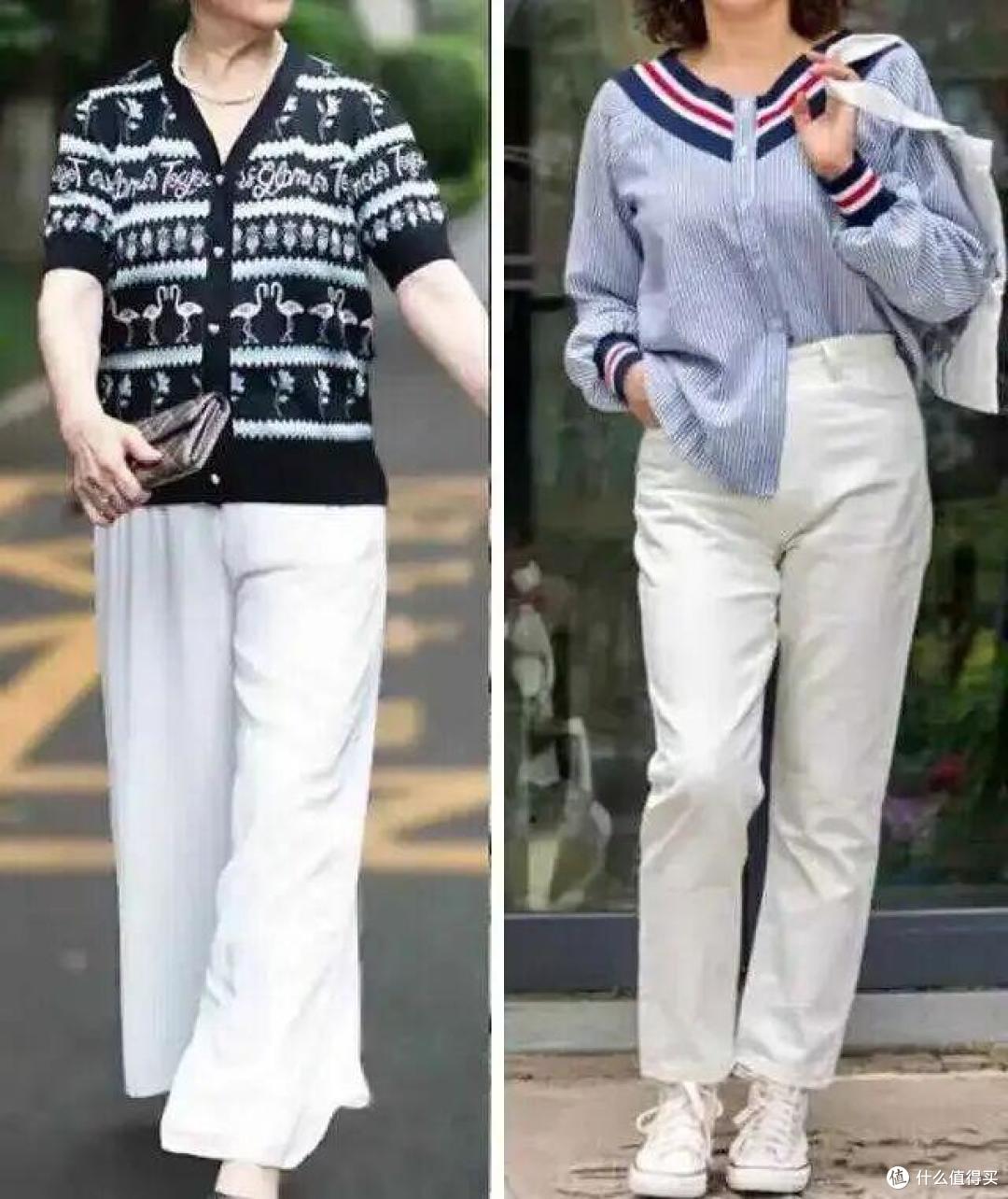 劝女人上了年纪以后，要多穿“白裤子”？看了这几组对比你就懂了