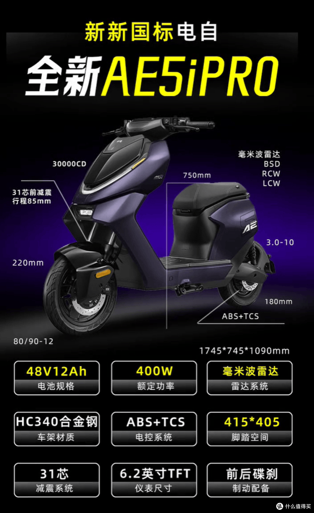 全新极核 AE5i PRO 上市！带6.2寸彩屏+前后碟刹！