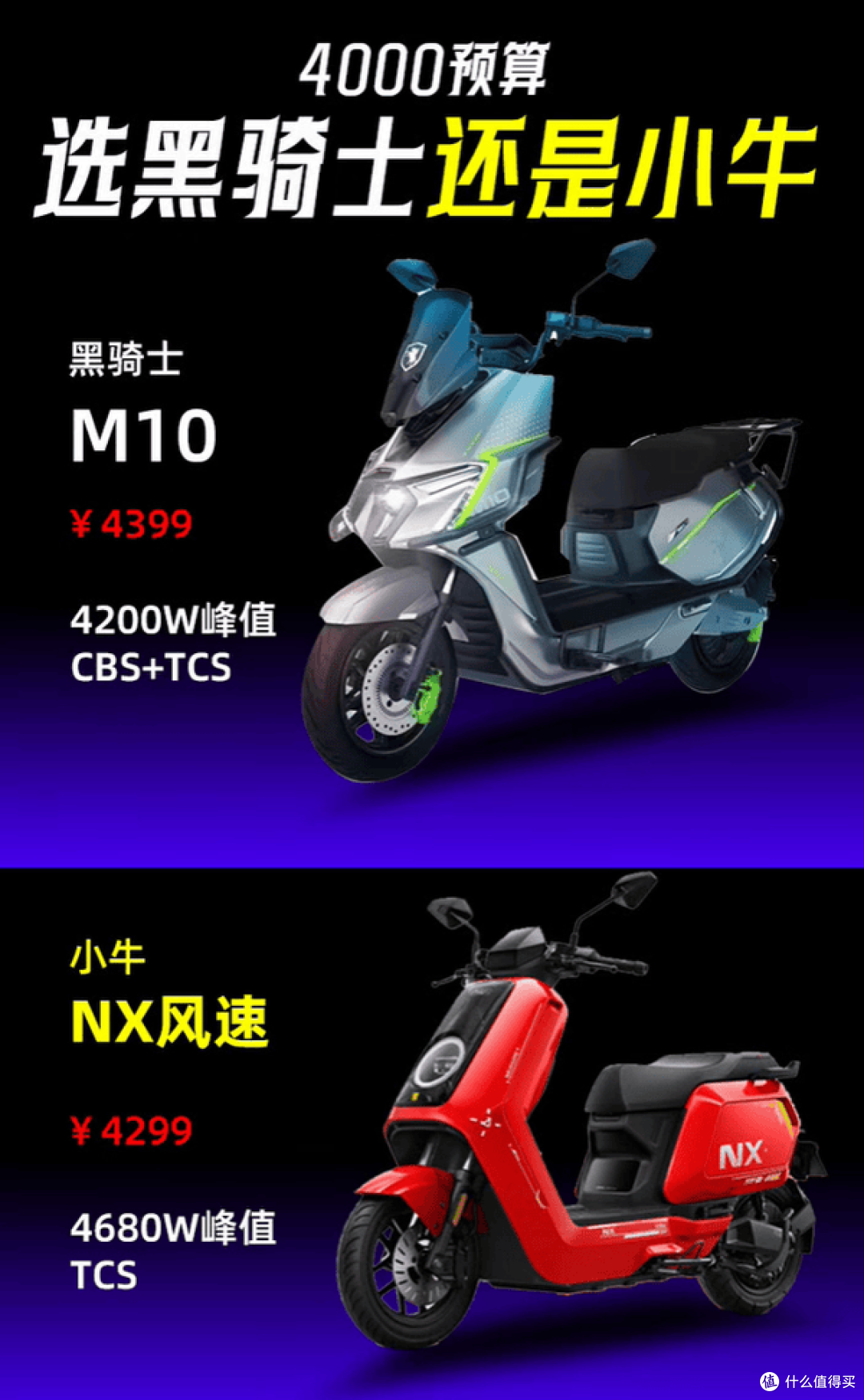 4000预算选小牛 NX风速还是黑骑士M10,看完不再纠结!