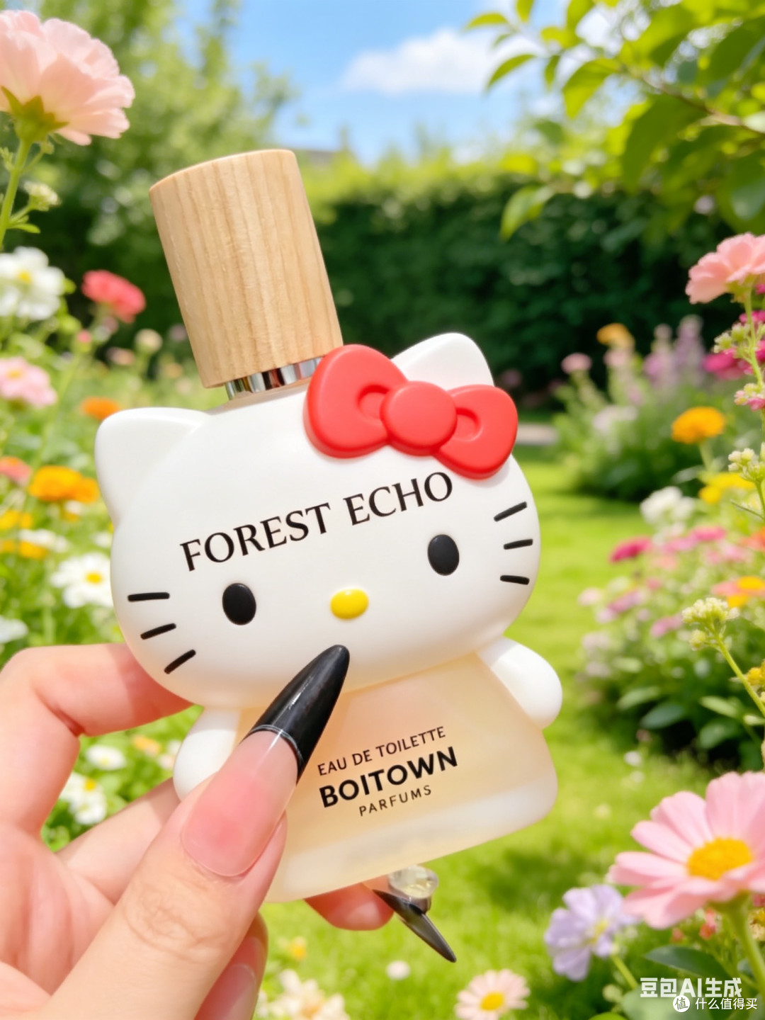 用AI豆包把香水“变”成Hello Kitty,这波操作太哇塞了!