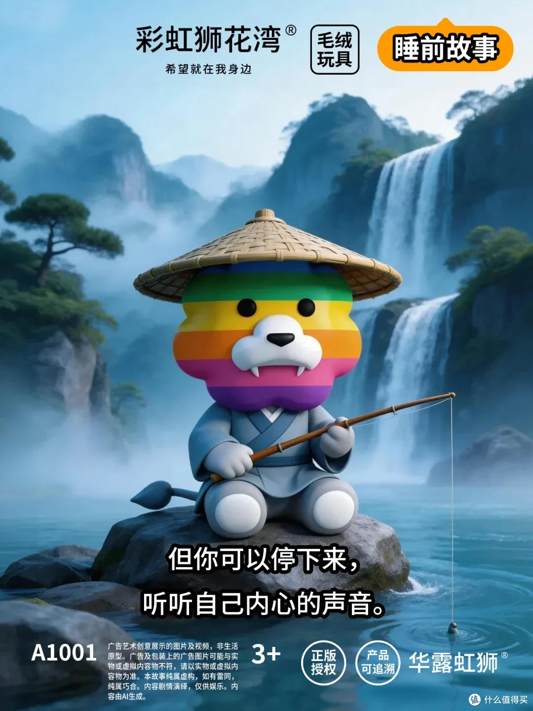 睡前故事:水声在外,心湖不惊,「彩虹狮花湾」毛绒玩具