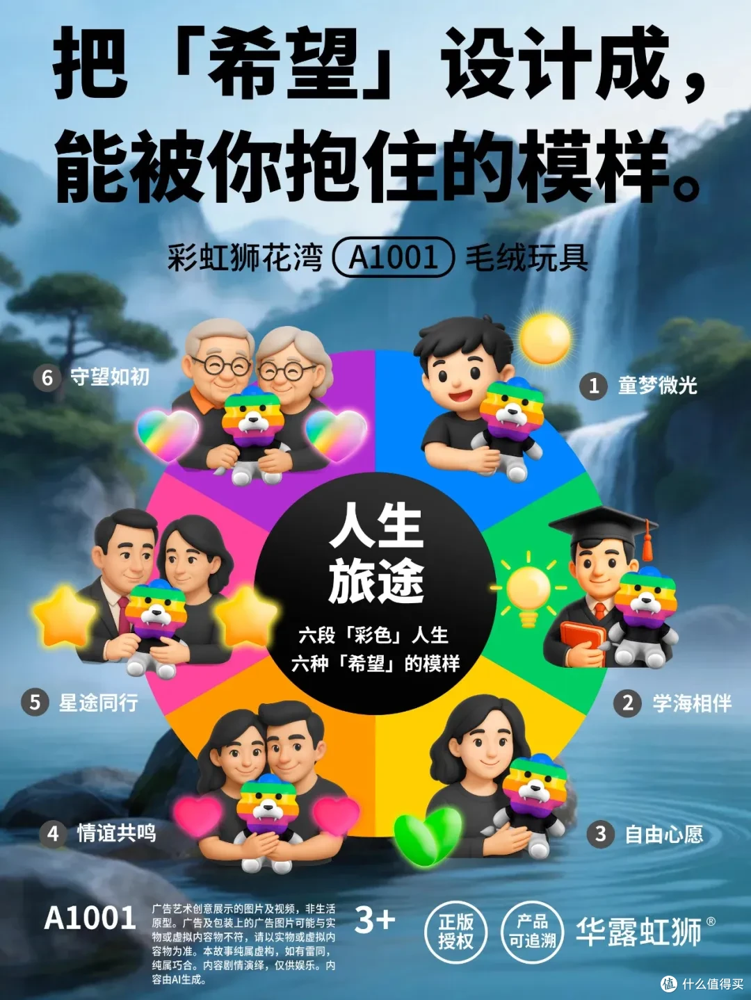 睡前故事:水声在外,心湖不惊,「彩虹狮花湾」毛绒玩具