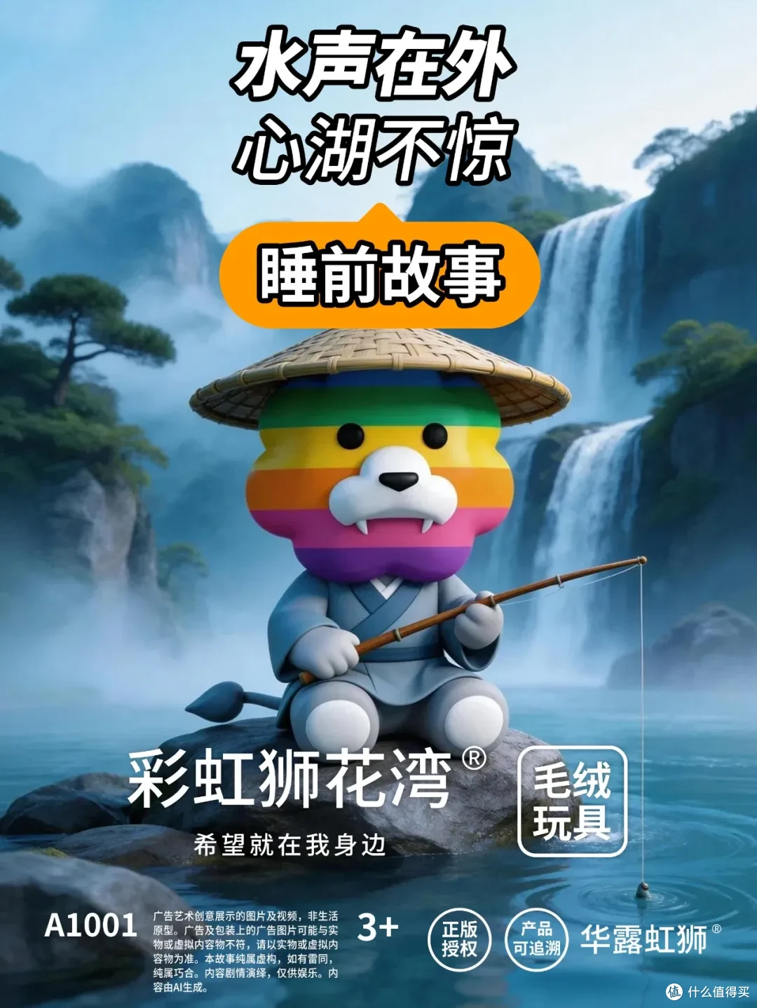 睡前故事:水声在外,心湖不惊,「彩虹狮花湾」毛绒玩具
