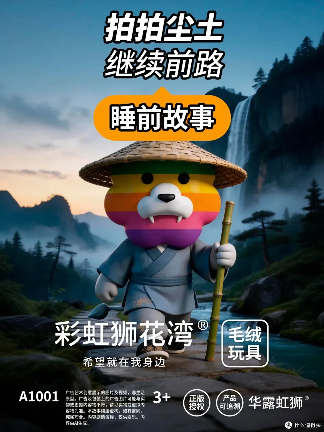 睡前故事：拍拍尘土，继续前路，「彩虹狮花湾」毛绒玩具