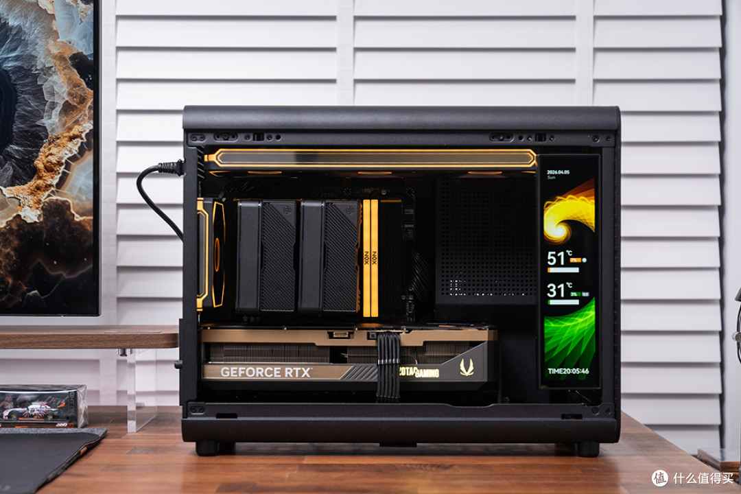 木纹MATX新选择,乔思伯D33+微星B850Mpower+索泰 5080 装机展示