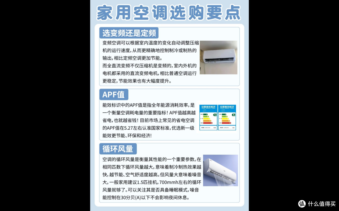 空调选购要点:匹数与能效