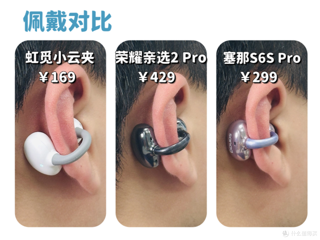 耳夹式耳机哪款好?虹觅、塞那、荣耀耳夹式耳机评测对比