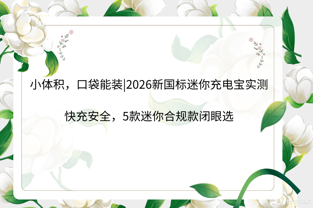小体积,口袋能装|2026新国标迷你充电宝实测:5款快充安全闭眼选