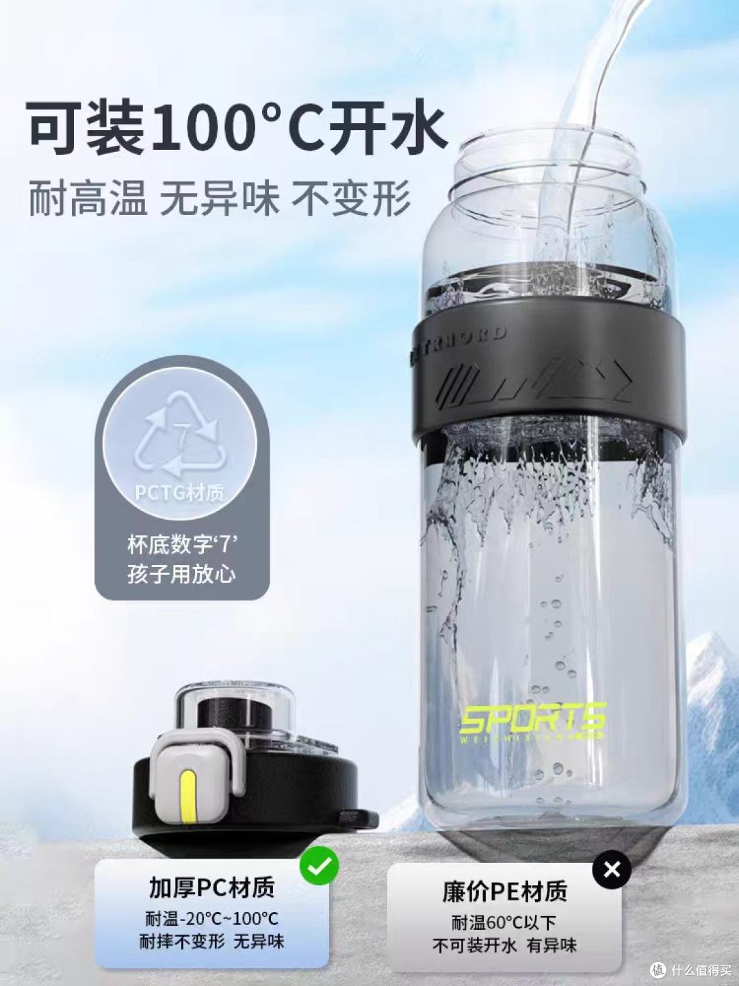 2026 男生运动水杯｜上学通勤一杯搞定，耐摔耐高温超省心