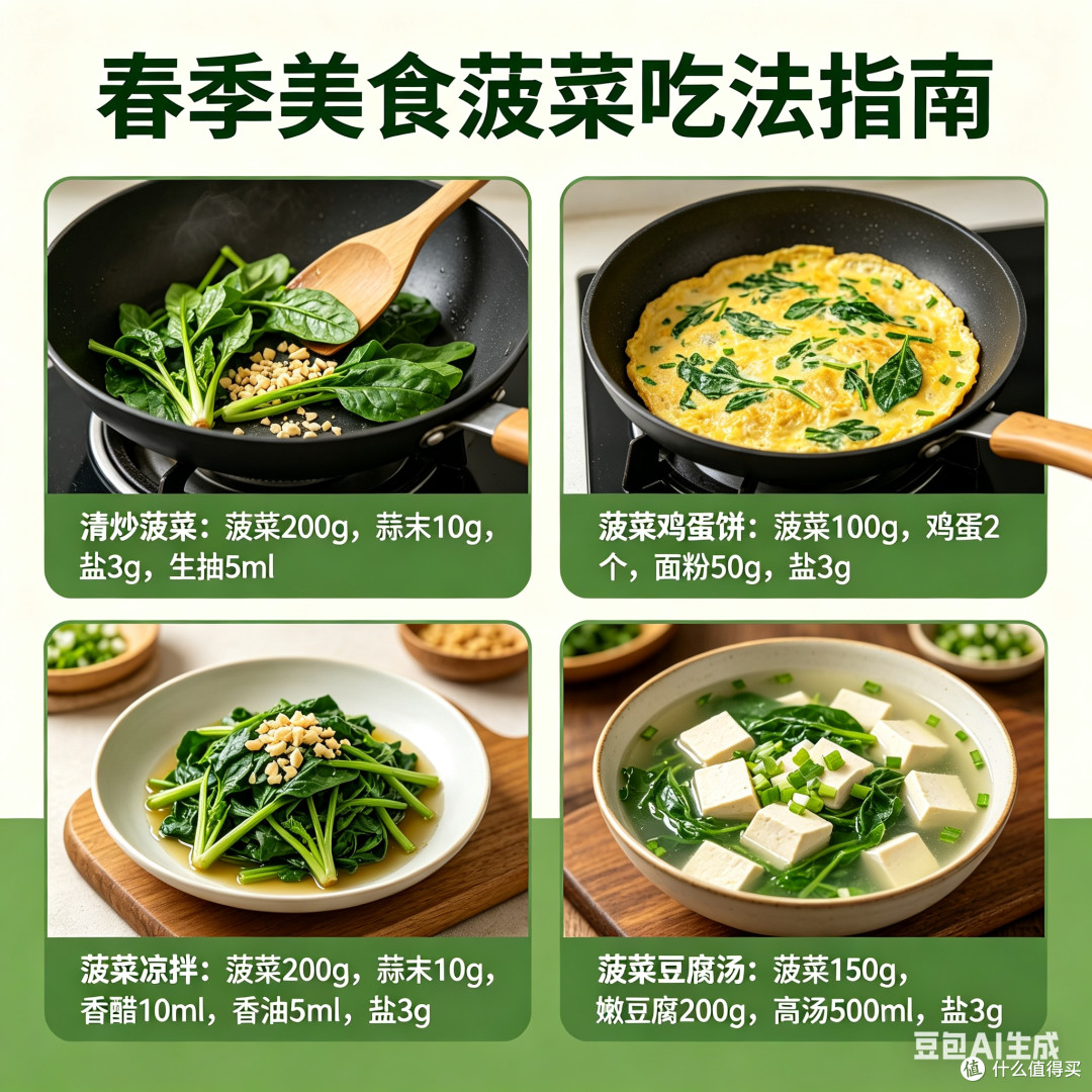 春季菠菜的多种养生吃法