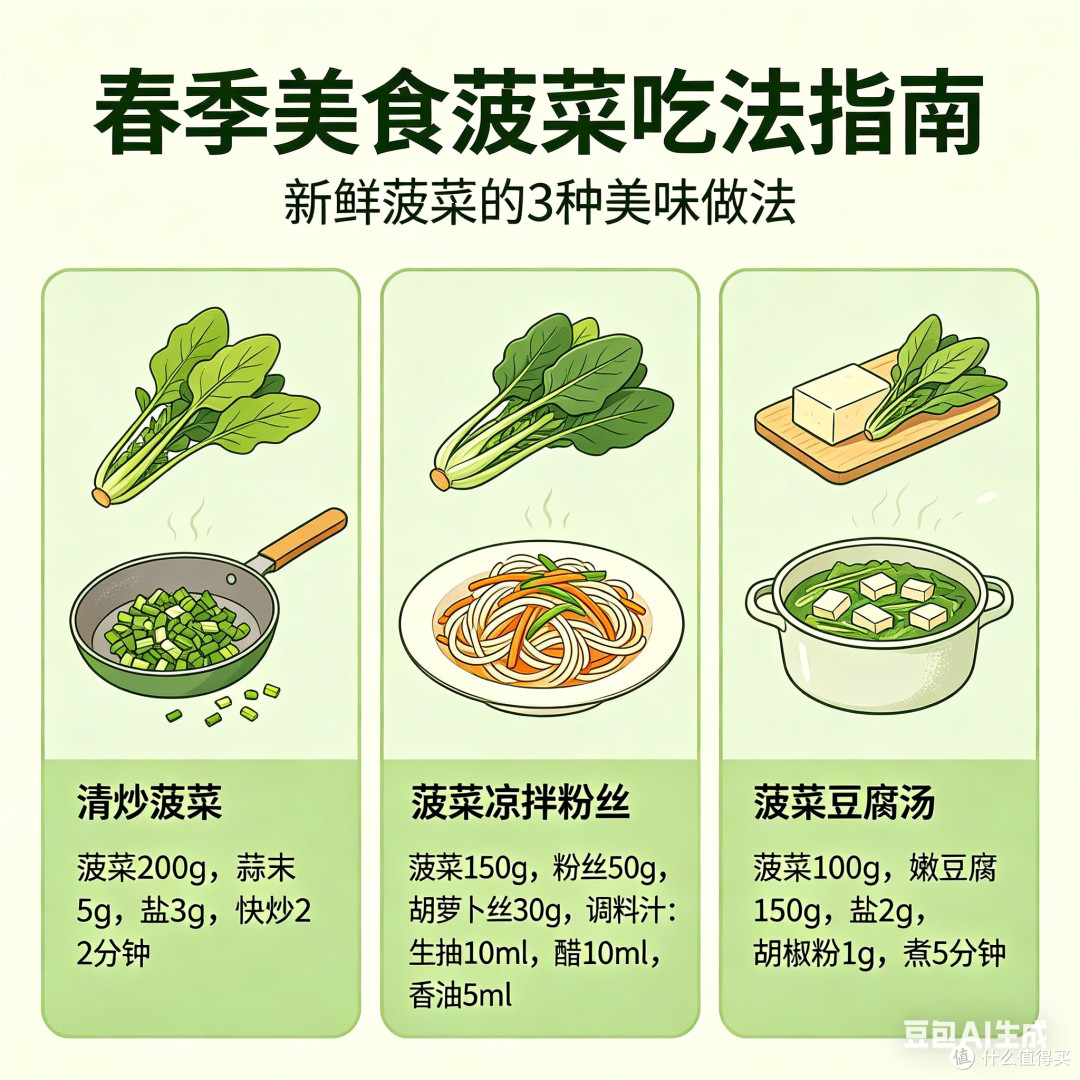 春季菠菜的多种养生吃法