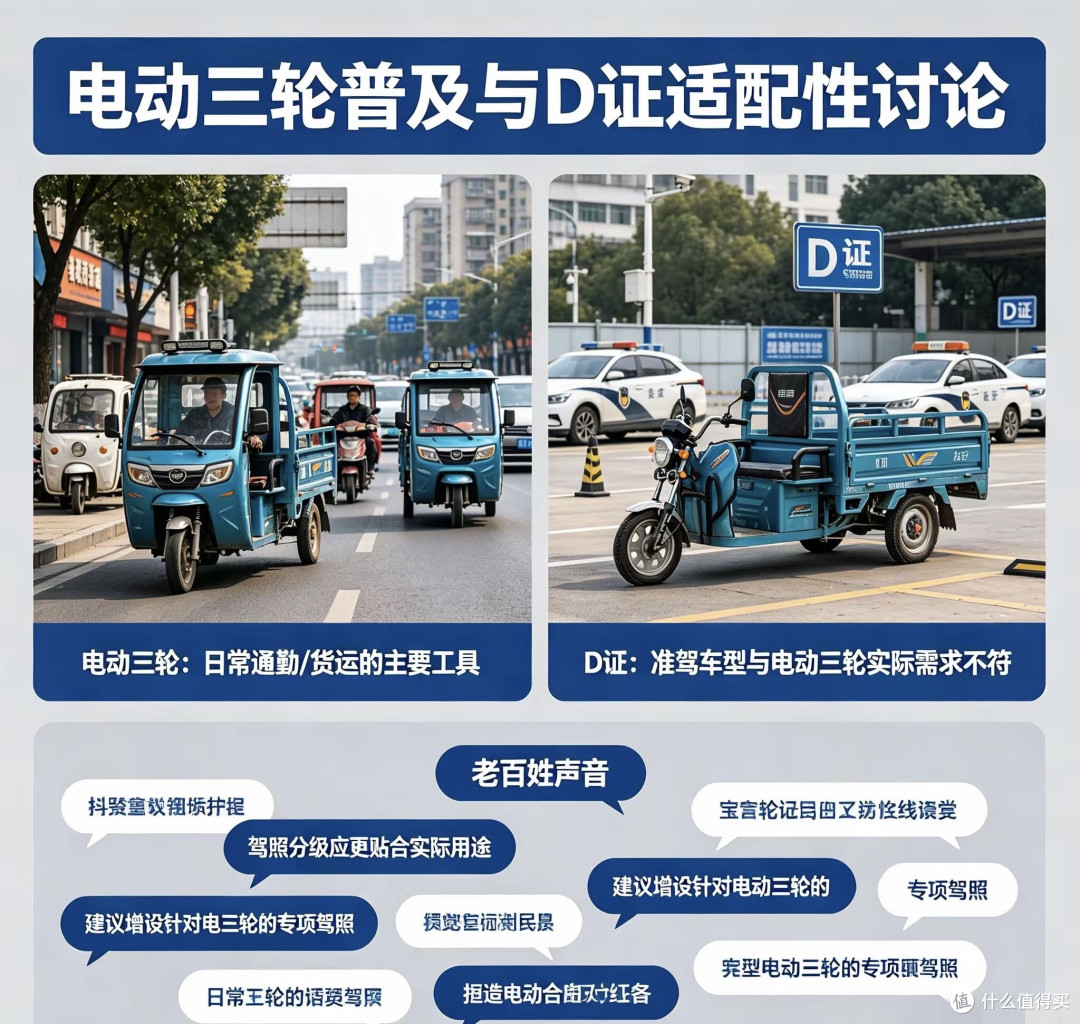 电动三轮遍地都是 D证却不合时宜 驾照分级该听听老百姓的声音