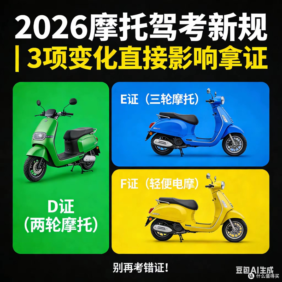 2026摩托车驾考新规正式落地!这3项变化,考驾照的一定要看