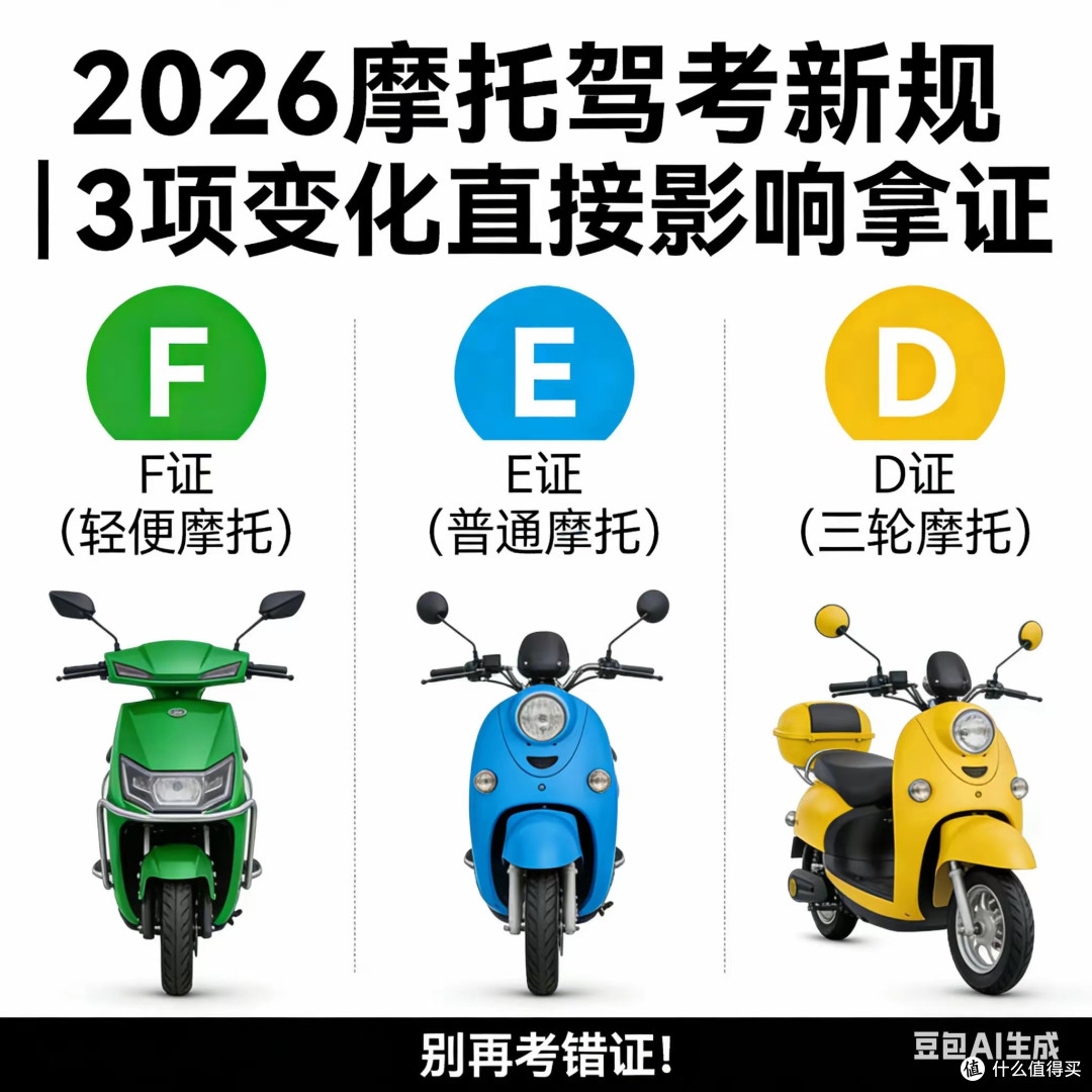 2026摩托车驾考新规正式落地!这3项变化,考驾照的一定要看