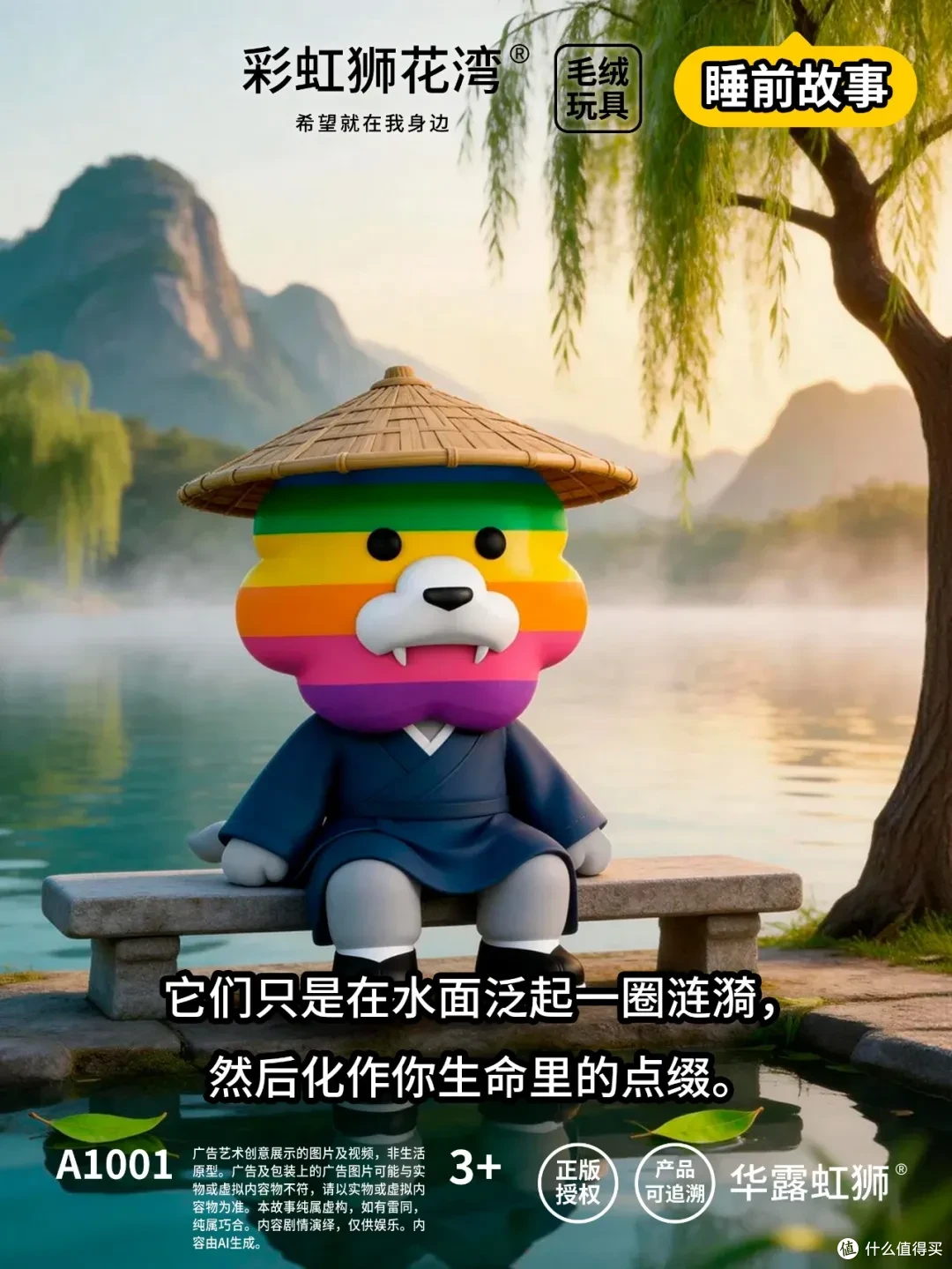 睡前故事:随遇而安,像湖水接纳落叶,「彩虹狮花湾」毛绒玩具